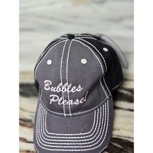 Adams Bubbles Please‎ Baseball Cap Hat Charcoal Black Pink Contrast Stitch RM102